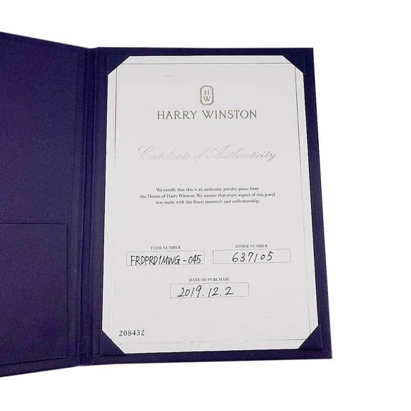 Harry Winston, HARRY WINSTON, Winston Gate, size 7.5, ring, diamond, Pt, plat... - Picture 8 of 8